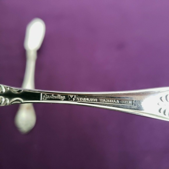 Easterling Valhalla Stainless Flatware Master Butter & Sugar Spoon Glossy - Picture 4 of 5
